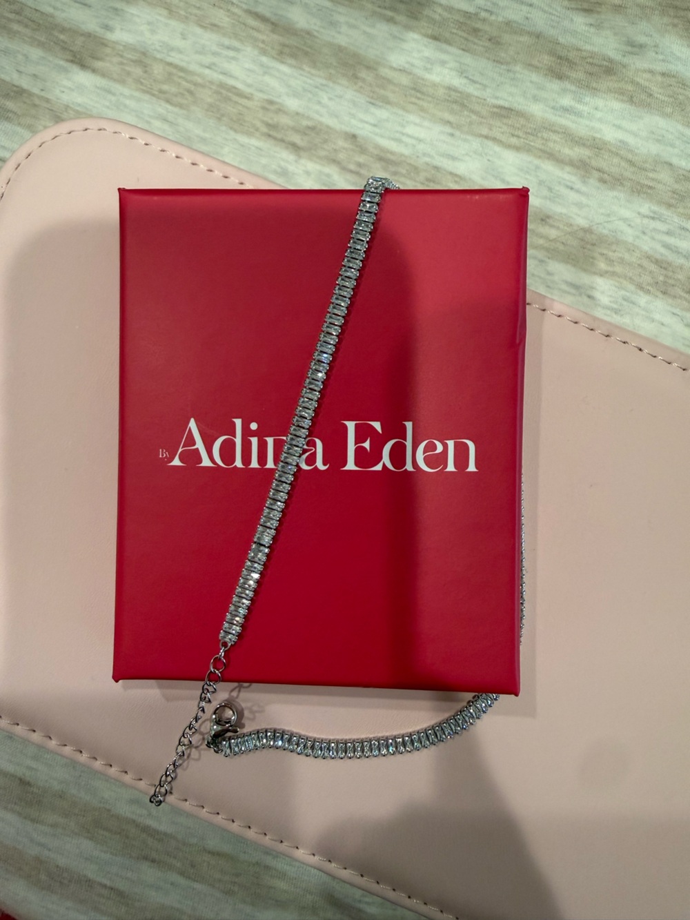 Adina Eden CZ Baguette All Around Tennis Necklace